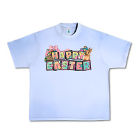 Grape Ice Happy Easter plate letters Easter Day Urban Heavy Tee - HowdyJamesFarm