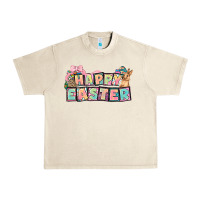 Sandshell Happy Easter plate letters Easter Day Urban Heavy Tee - HowdyJamesFarm