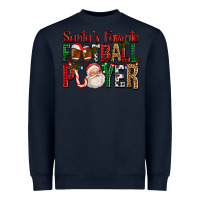 Navy Santa's Favorite Football Player For Christmas Heavyweight Sweatshirt - FaDigitalArtStudio
