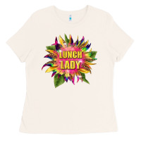 Bone lunch lady tie dye sunflower Ladies Tee - BarkalooDesign