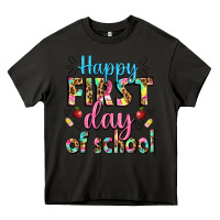 Asphalt happy first day of school Heavy Core Tee - BundleAndBundleShop