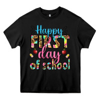 Black happy first day of school Heavy Core Tee - BundleAndBundleShop