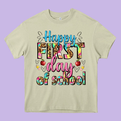 Happy First Day Of School Heavy Core Tee Designed By Bundleandbundleshop