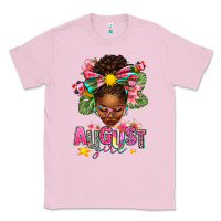 Bubblegum Pink August Girl Afro Woman Summer Classic Tee - texasbilliewilder