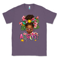 Lavender August Girl Afro Woman Summer Classic Tee - texasbilliewilder