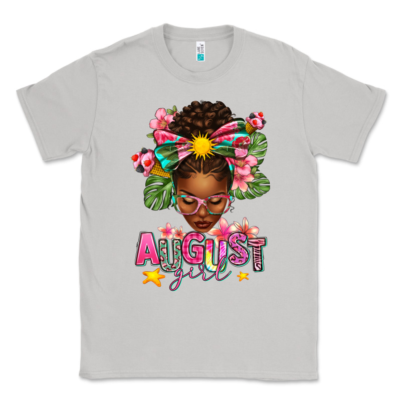 August Girl Afro Woman Summer Classic Tee by texasbilliewilder | Teevron