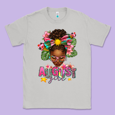 August Girl Afro Woman Summer Classic Tee Designed By Texasbilliewilder