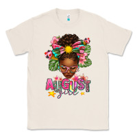 Natural August Girl Afro Woman Summer Classic Tee - texasbilliewilder