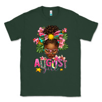 Sports Green August Girl Afro Woman Summer Classic Tee - texasbilliewilder