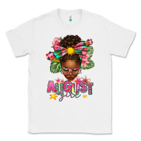 White August Girl Afro Woman Summer Classic Tee - texasbilliewilder