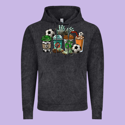 Soccer Coffee Cups Vintage Hoodie Designed By Howdyjamesfarm