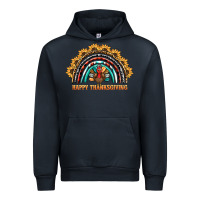 Navy happy thanksgiving rainbow Urban Hoodie - BarkalooDesign