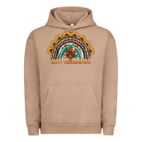 Pigment Burro happy thanksgiving rainbow Urban Hoodie - BarkalooDesign