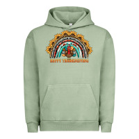 Pigment Oil Green happy thanksgiving rainbow Urban Hoodie - BarkalooDesign