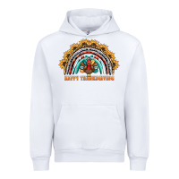 White happy thanksgiving rainbow Urban Hoodie - BarkalooDesign