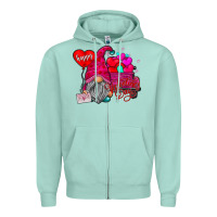 Seafoam happy valentine's day Zipper Hoodie - CowhideDigitalArt