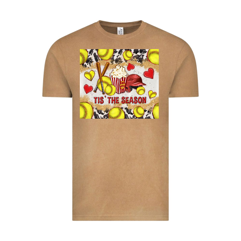 Tis' The Season Softball With Cowhide Tumbler Tbs Vintage Tee by TumblerDesignByShophia | Teevron