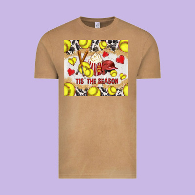 Tis' The Season Softball With Cowhide Tumbler Tbs Vintage Tee Designed By Tumblerdesignbyshophia