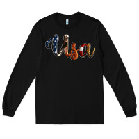 Black usa calligraphy Long Sleeve Tee - Jasminsmagicworld