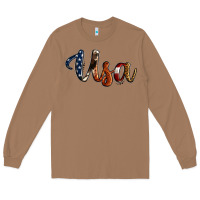 Toasted Coconut usa calligraphy Long Sleeve Tee - Jasminsmagicworld