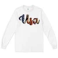 White usa calligraphy Long Sleeve Tee - Jasminsmagicworld