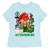 Baby Blue cashier  life gnome Ladies Tee - BarkalooDesign