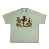 Oil Green Western rabbit bunny with crosses Easter Day Urban Heavy Tee - HowdyJamesFarm