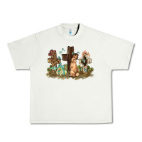 Pistachio Western rabbit bunny with crosses Easter Day Urban Heavy Tee - HowdyJamesFarm
