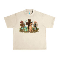 Sandshell Western rabbit bunny with crosses Easter Day Urban Heavy Tee - HowdyJamesFarm