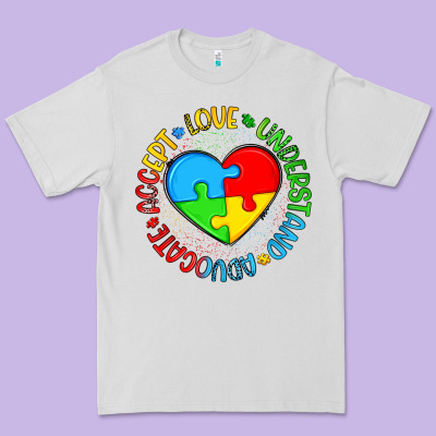 Autism Awareness Puzzle Heart Love Understand Advo Premium Tee Designed By Artiststas