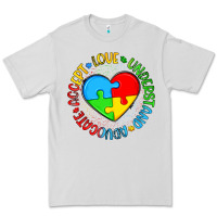 Dove Grey autism awareness puzzle heart love understand advo Premium Tee - Artiststas