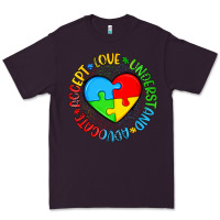 Plum autism awareness puzzle heart love understand advo Premium Tee - Artiststas
