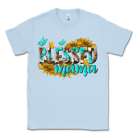 Dusty Blue Blessed Mama Classic Tee - texasbilliewilder