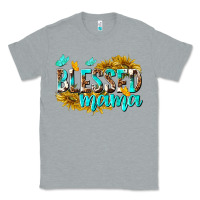 Heather Grey Blessed Mama Classic Tee - texasbilliewilder