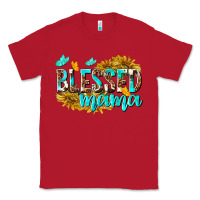 Red Blessed Mama Classic Tee - texasbilliewilder