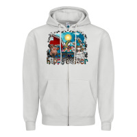 Dove Grey Happy Easter Zipper Hoodie - CowhideDigitalArt