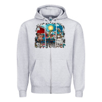 Heather Grey Happy Easter Zipper Hoodie - CowhideDigitalArt
