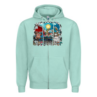 Seafoam Happy Easter Zipper Hoodie - CowhideDigitalArt