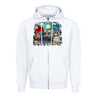 White Happy Easter Zipper Hoodie - CowhideDigitalArt