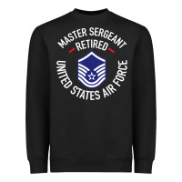 Black Limited Edition Master Sergeant Retired Air Force Military Retiremen Heavyweight Sweatshirt - lanVoArt
