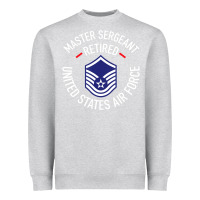 Heather Grey Limited Edition Master Sergeant Retired Air Force Military Retiremen Heavyweight Sweatshirt - lanVoArt