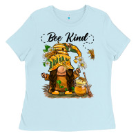 Baby Blue bee kind gnome Ladies Tee - BarkalooDesign