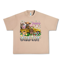 Burro Happy Easter truck with farm animals Easter Day Urban Heavy Tee - HowdyJamesFarm