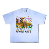 Grape Ice Happy Easter truck with farm animals Easter Day Urban Heavy Tee - HowdyJamesFarm