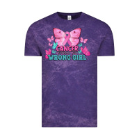Cloud Purple Cancer picked the wrong girl Cancer Awareness Vintage Tee - HowdyJamesFarm