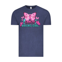 Vintage Denim Cancer picked the wrong girl Cancer Awareness Vintage Tee - HowdyJamesFarm