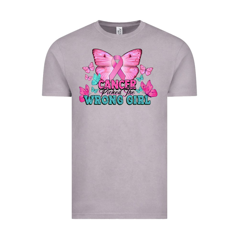 Cancer Picked The Wrong Girl Cancer Awareness Vintage Tee by HowdyJamesFarm | Teevron