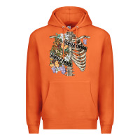 Carrot inhale peace exhale chaos chest Premium Hoodie - FaDigitalArtStudio