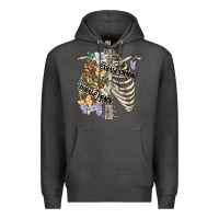 Charcoal Heather inhale peace exhale chaos chest Premium Hoodie - FaDigitalArtStudio