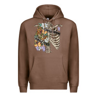 Chestnut inhale peace exhale chaos chest Premium Hoodie - FaDigitalArtStudio